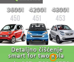 Detaljno ručno i mašinsko čišćenje automobila Smart ForTwo (modeli 450, 451, 453)