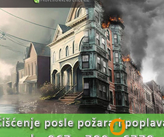 Čišćenje prostora posle požara, poplava ili izlivanja kanalizacije