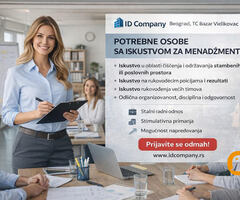 Potrebne osobe sa iskustvom za menadžment